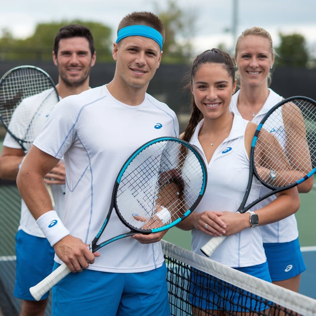 mixed tennis team image