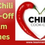 441 Chili Cook-Off Team Names